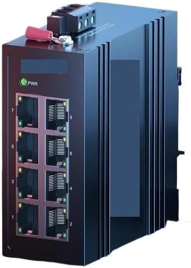 Main image of Industrial 8-Port Megabit Ethernet Switch Unmanaged Plug and Play