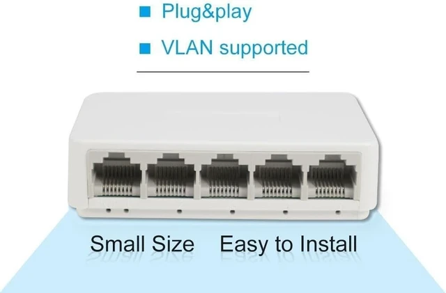 Alt view image 2 of 6 - 5 8 Ports UTP RJ45 Gigabit Ethernet Switch 1000 Mbps Network Switches(8Port 100M)