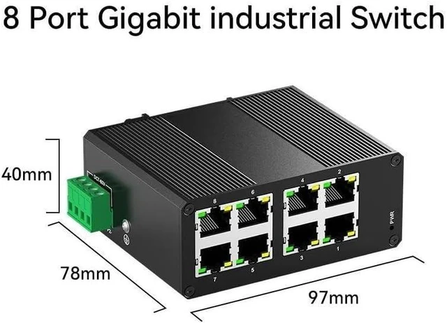 Main image of 8 Port Gigabit Industrial Switch 1000Mbps Industry Network Ethernet Switch