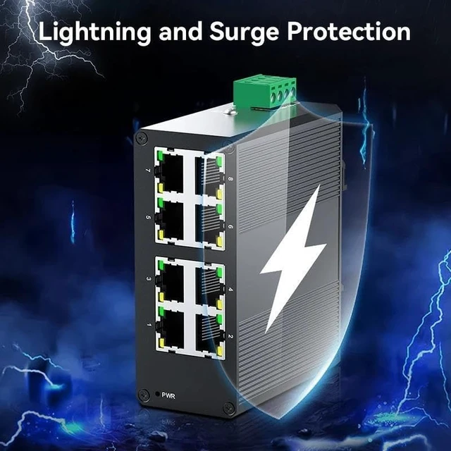 Alt view image 5 of 6 - 8 Port Gigabit Industrial Switch 1000Mbps Industry Network Ethernet Switch