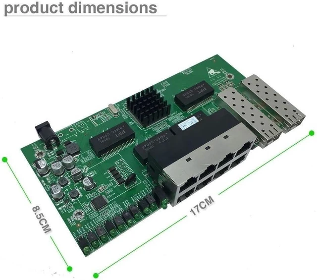 Alt view image 2 of 4 - RTL8370MB 8-Port Gigabit Managed Reverse POE Switch with 2pcs SFP(1)
