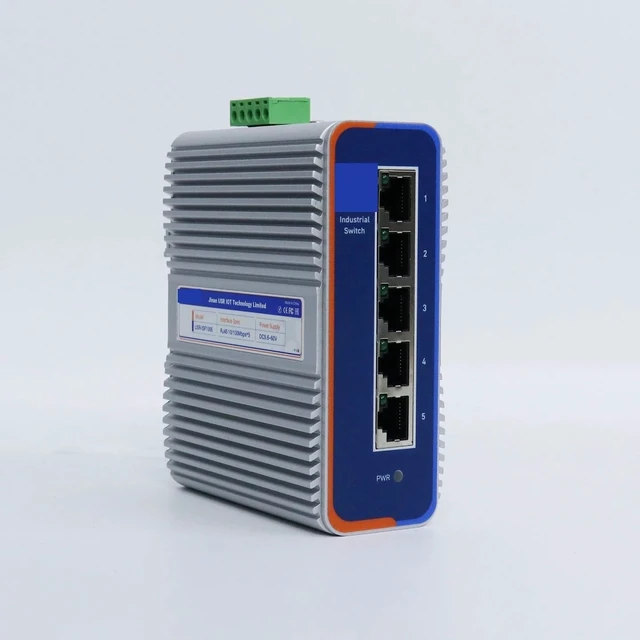 Alt view image 5 of 5 - 5/8 Port 100 Ethernet Switch DIN Rail Mount 10/100Mbps(8-Port 100Mbps)