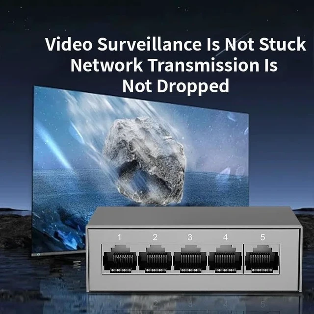 Alt view image 2 of 5 - Gigabit Network Switch 5 8 Ports 1000Mbps Networking Switcher RJ45(1000M-8port)