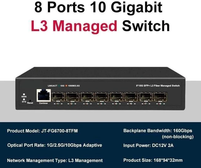 Main image of 8-gigabit SFP+ Ports L3 Managed Network Switch(10205068)
