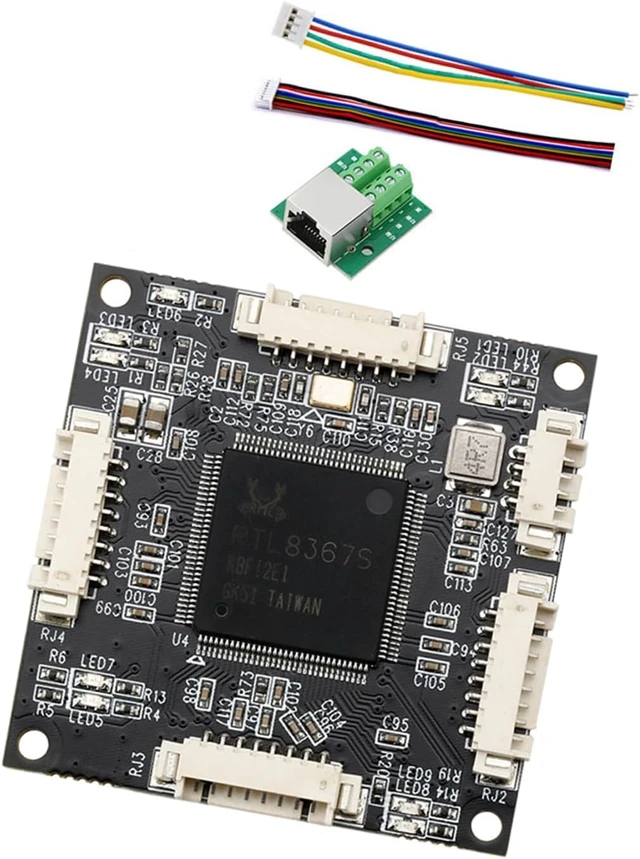 Alt view image 7 of 7 - 4 Port Gigabit Ethernet Switches with DC5-12V Input, C