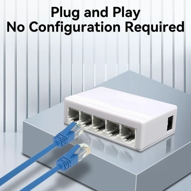Alt view image 3 of 4 - 5 Port Gigabit Network Switch 1000M Switch Desktop Plug and Play