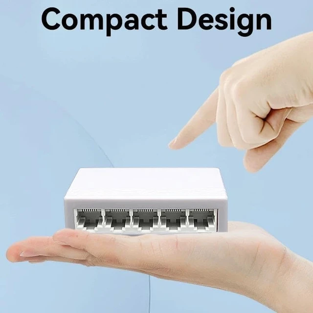Alt view image 2 of 4 - 5 Port Gigabit Network Switch 1000M Switch Desktop Plug and Play