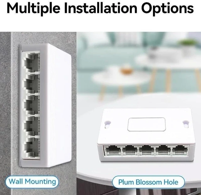 Alt view image 4 of 4 - 5 Port Gigabit Network Switch 1000M Switch Desktop Plug and Play