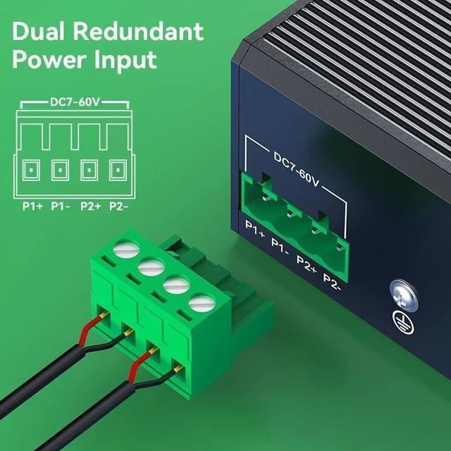 Alt view image 3 of 6 - 8 Port 100Mbps Industrial Switch 10/100M Industry Ethernet Network Switch
