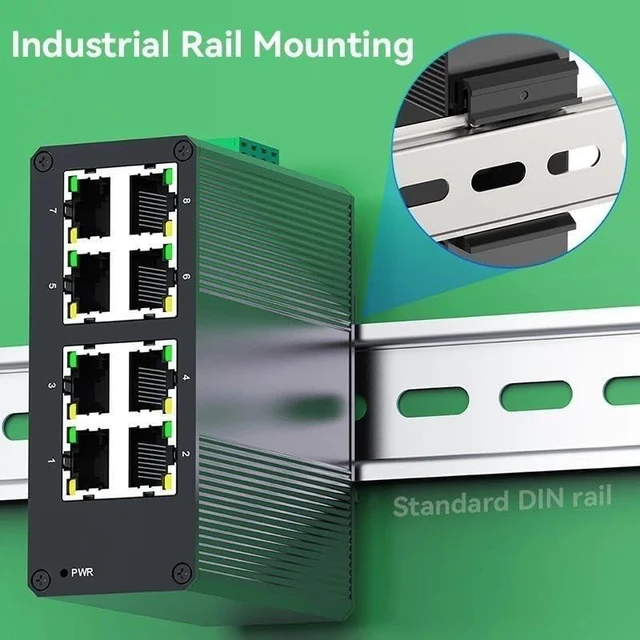 Alt view image 6 of 6 - 8 Port 100Mbps Industrial Switch 10/100M Industry Ethernet Network Switch
