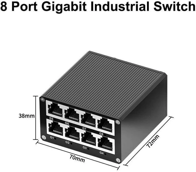 Main image of 8 Port Gigabit Industrial Switch 1000Mbps Network Ethernet Switch