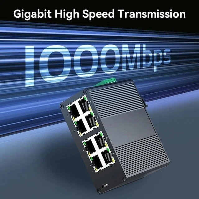 Alt view image 2 of 6 - 8 Port Gigabit Switch 1000Mbps Network Ethernet Switch Plug and Play