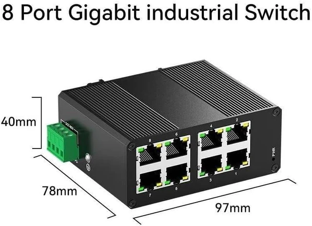 Main image of 8 Port Gigabit Switch 1000Mbps Network Ethernet Switch Plug and Play