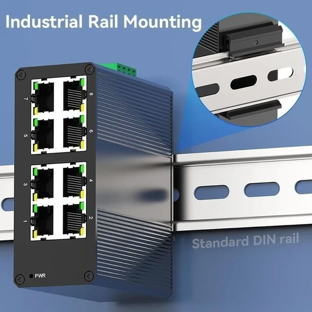 Alt view image 6 of 6 - 8 Port Gigabit Switch 1000Mbps Network Ethernet Switch Plug and Play