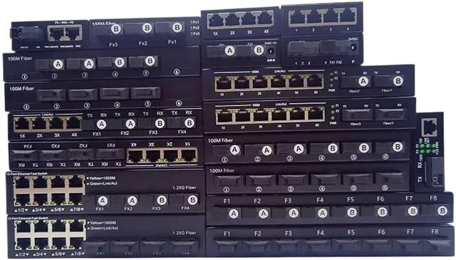 Main image of 100/1000M Gigabit Ethernet Fiber Switch 8*1.25G Fiber Port 2 RJ45 Port(1 pcs Simplex 8F-2E)