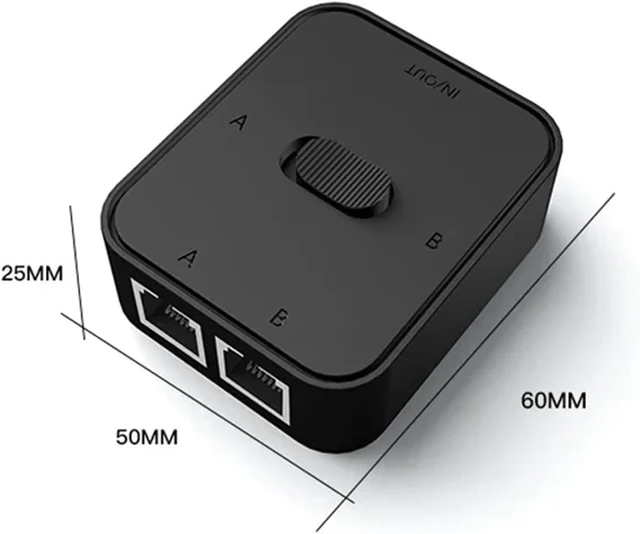 Alt view image 2 of 2 - 1 PCS RJ45 Splitter to 2 Ethernet Adapter Cable Extender Gigabit Switch
