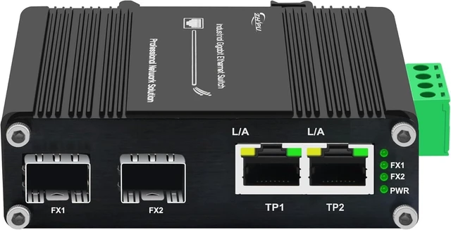 Main image of 2-Port Gigabit Industrial Switch with 2 SFP Slots