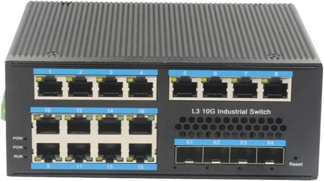 Main image of 20-Port DIN-Rail Layer 3 Managed Industrial Switch V720FG Industrial Ethernet Switches