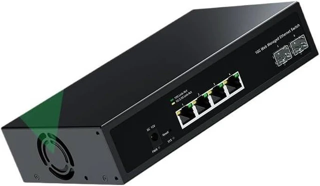Main image of 10Gb Switch Web Managed 4 Port 10Gb Managed Network Switch