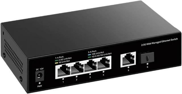 Main image of 4 Port 2.5G Network Switch,ZX310S-4T2XH with 1 10G RJ45 and 1 10GbE SFP+ Slot