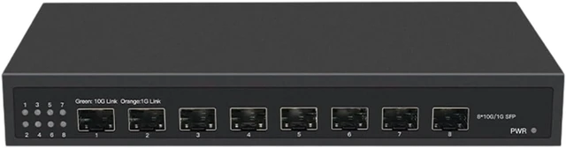 Alt view image 6 of 7 - Unmanaged 8 Port 10Gbps Ethernet Fiber Networking Switching