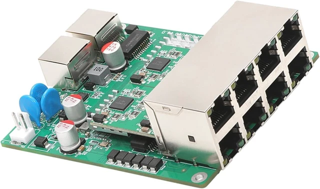 Main image of Miniature 10 Port 10 / 100 / 1000Mbps Networking Switches 8 Port 48V PoEs for Small Business and Iots Tiny Poet Switches