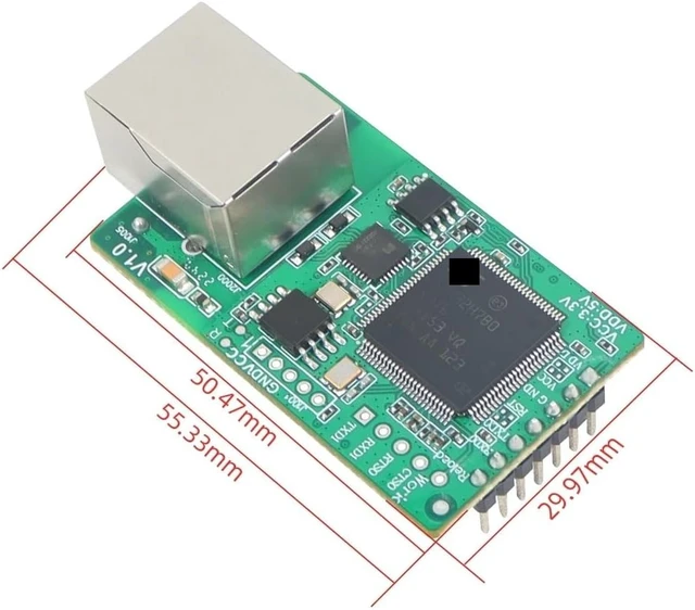 Alt view image 6 of 6 - USR-TCP232-E2 Pin Type Serial to LAN Module Ethernet Switch