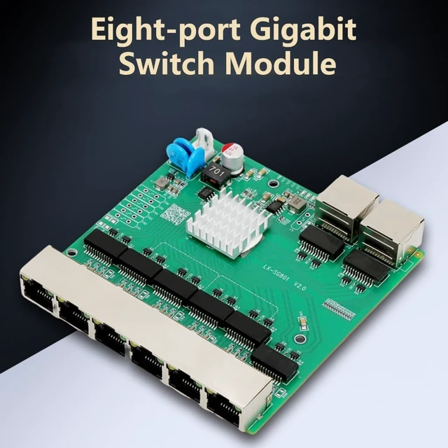 Alt view image 3 of 7 - Fast Speed 8 Port RJ45 Gigabit Ethernet Networking Switches with 6 POE Port and Wide