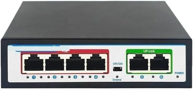 Main image of POE Switch 52V 10/100Mbps 4 Port Ethernet Network Switches