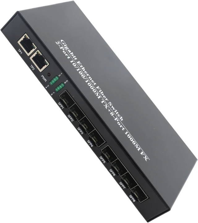 Alt view image 7 of 7 - Gigabit Ethernet Fiber Switch 1.25G Stable Transmission for Networking - Iron Material
