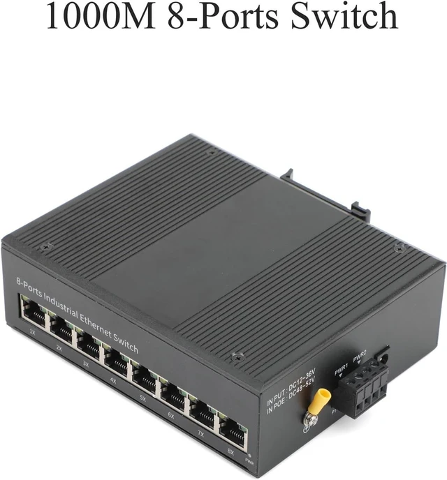 Alt view image 3 of 7 - Industrial Ethernet Switch 8 Fast Ethernet Port DIN-Rail Switch