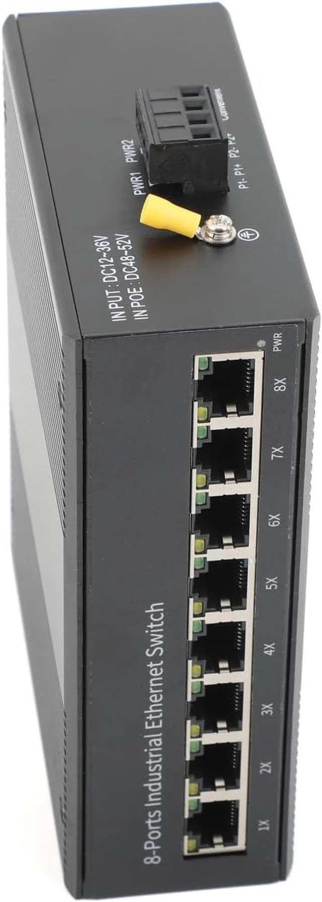 Alt view image 7 of 7 - Industrial Ethernet Switch 8 Fast Ethernet Port DIN-Rail Switch