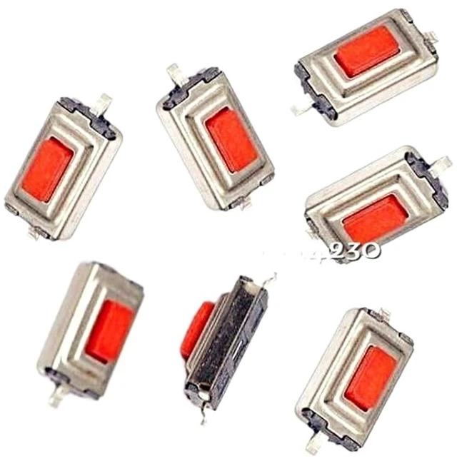 Alt view image 2 of 3 - 1000Pcs 3 * 6 * 2.5mm 3 * 6 * 2.5H 3x6x2.5mm SMD Red Push Button Switch Microswitch Tact Switch