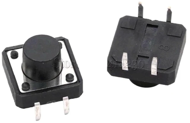 Main image of 100Pcs 12 x 12mm x 8mm 12 * 12 * 8H Panel PCB Momentary Tactile Tact Push Button Switch DIP