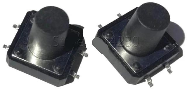Main image of 100PC 12x12x12mm Panel PCB Momentary Switch SMT 4pin 12 * 12 * 12MM Tact Push Button/Micro Switch