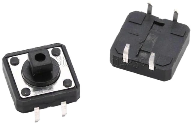 Main image of 100PCS Tactile Push Button Switch Momentary 12 * 12 * 7.3MM Micro Switch Button DIP Square Head
