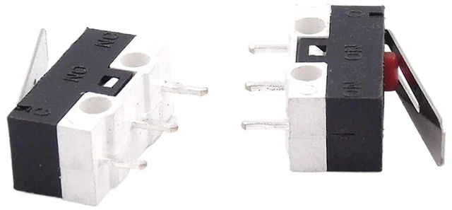 Main image of 100Pcs Micro Switch Push Button Switch 1A 125V AC Mouse Switch 3Pins