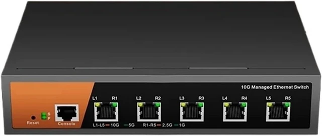 Main image of 5 Port 10G/Multi-Gig L3 Managed Ethernet Switch,KP-9000-5XTM Desktop/Wall-Mount
