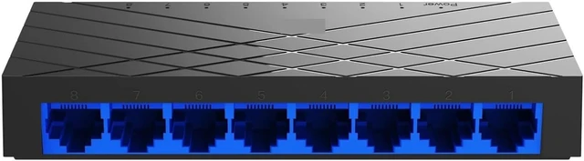 Alt view image 2 of 6 - 8 Port Gigabit Ethernet Switch US Plug 10/100/1000mbps Ethernet Switch