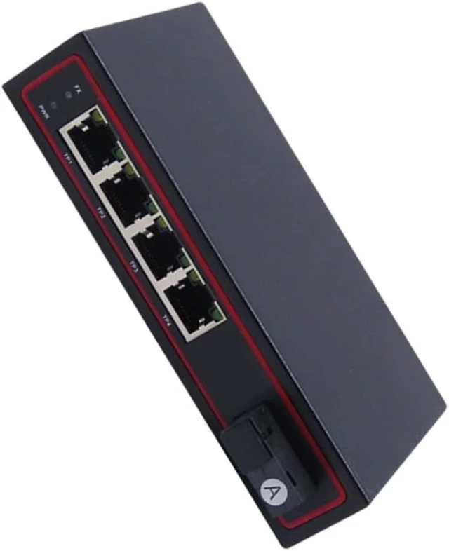 Alt view image 2 of 5 - Industrial Gigabit Switch 1FX 4RJ45 Ports