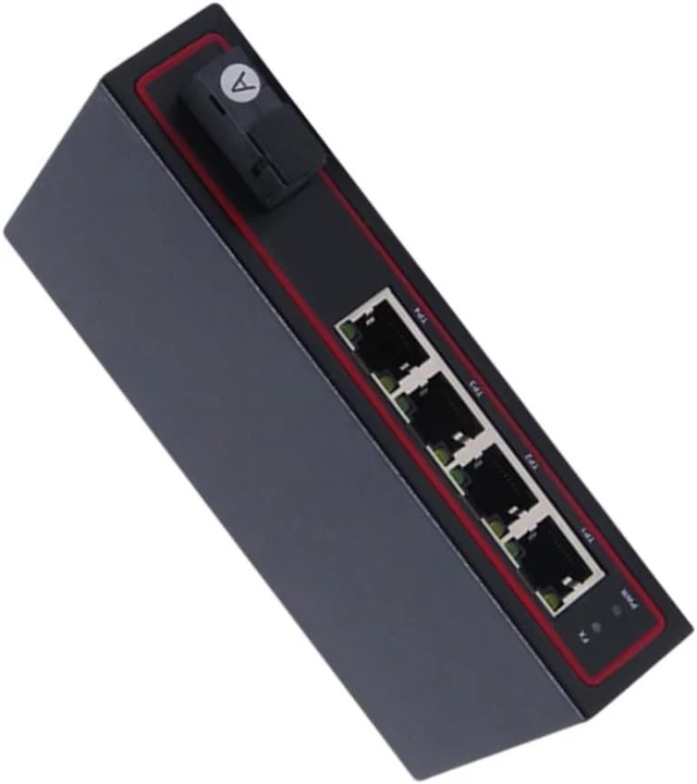 Alt view image 4 of 5 - Industrial Gigabit Switch 1FX 4RJ45 Ports