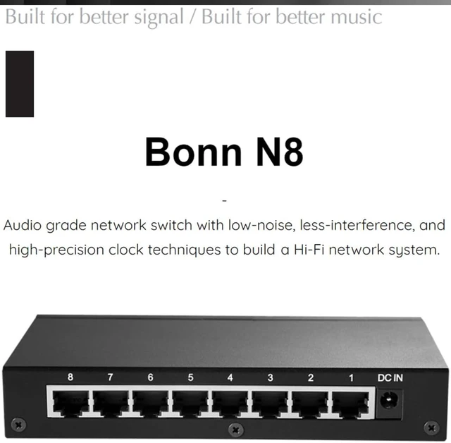 Alt view image 5 of 6 - Silent Angel Bonn N8 Audio Grade Network Switch HiFi Low Noise Less Interference High Precision Clock Techniques 8-Port Switch