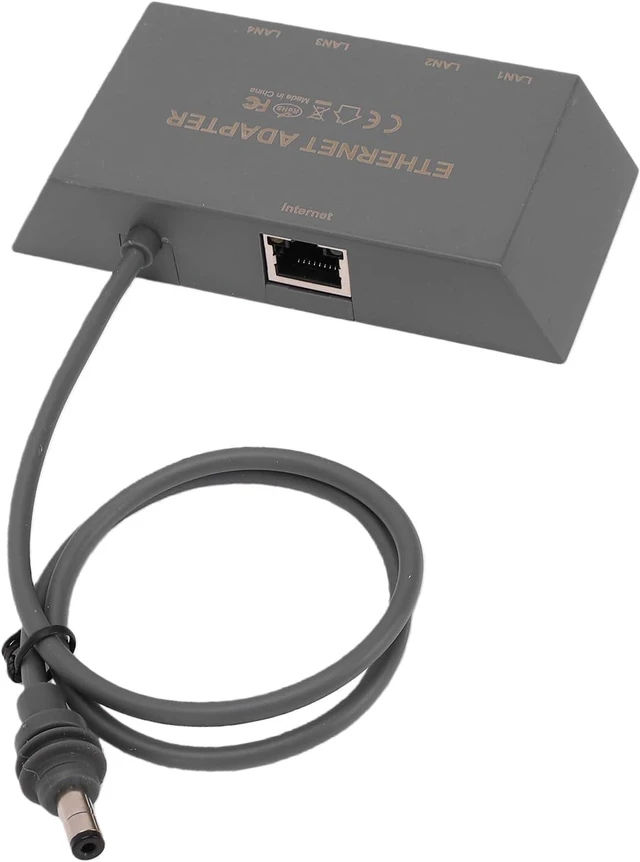 Alt view image 7 of 7 - LiebeWH Ethernet Adapter Splitter, ABS 4 Port Gigabit Network Switch with
