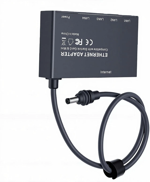 Alt view image 7 of 7 - Duokon Ethernet Adapter, ABS 4 Port Gigabit Network Switch with 0.5m