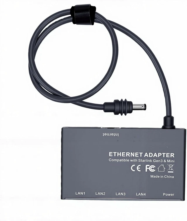 Alt view image 5 of 7 - WALFRONT Ethernet Adapter, ABS 4 Port Gigabit Network Switch Plug and