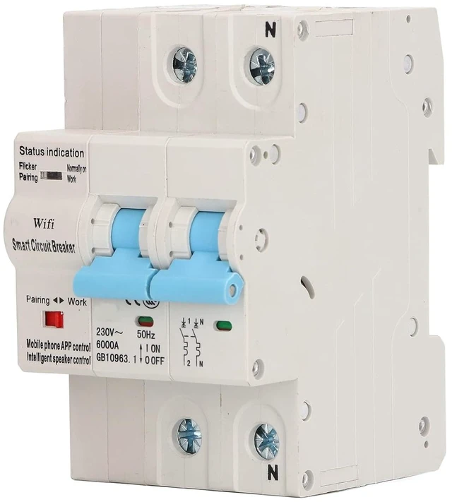 Alt view image 5 of 7 - Smart Wifi Switch with Time Delay Function for Household Control PC Shell (63A)