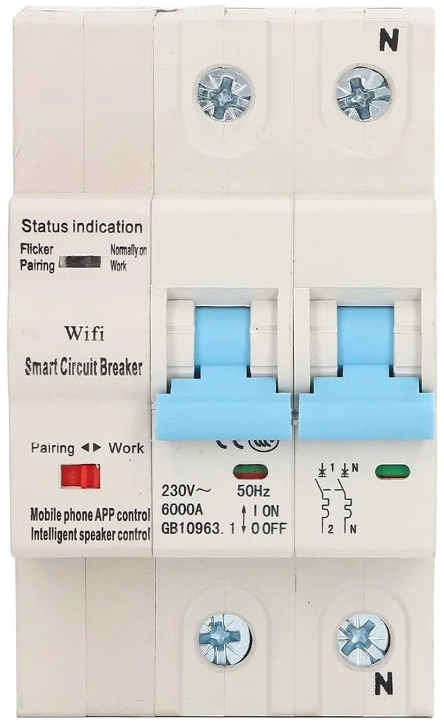Alt view image 6 of 7 - Smart Wifi Switch with Time Delay Function for Household Control PC Shell (63A)