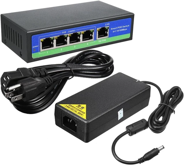 Main image of Ruilogod 5 Port Mini Poe Switch 48V 4 PoE Ports
