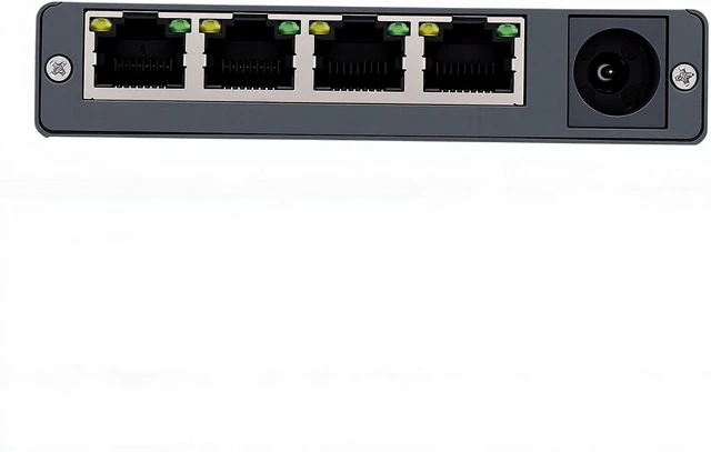 Alt view image 7 of 7 - LiebeWH Ethernet Splitter, ABS 4 Port Gigabit Network Switch with 0.5m