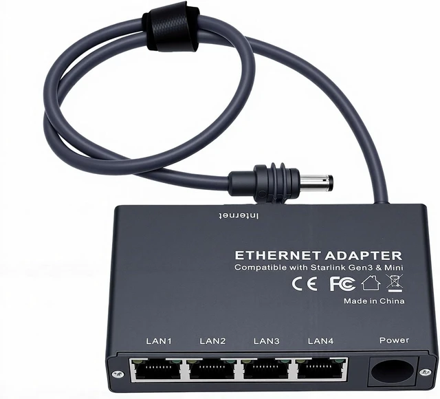 Alt view image 3 of 7 - LiebeWH Ethernet Splitter, ABS 4 Port Gigabit Network Switch with 0.5m